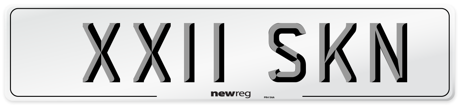 XX11 SKN Number Plate from New Reg